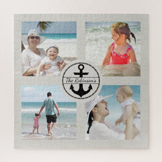 Personalised Anchor Photo Collage Jigsaw Puzzle (Vertical)