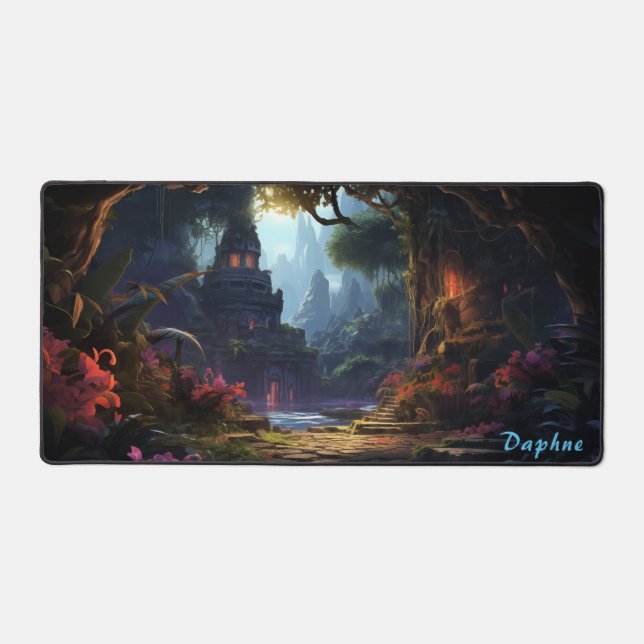 Personalised Ancient Ruins in the Forest Desk Mat  (Front)