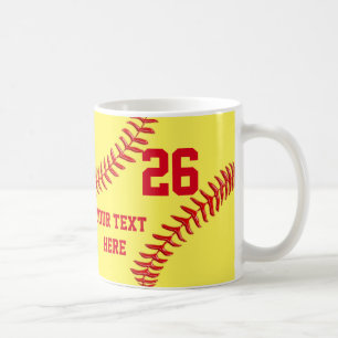 Personalised and Cheap Softball Gifts for Players Coffee Mug