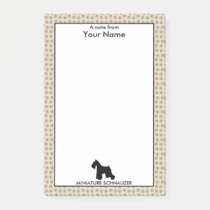 Personalised and Custom Colour Miniature Schnauzer Post-it Notes