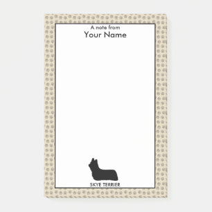 Personalised and Custom Colour Skye Terrier Post-it Notes