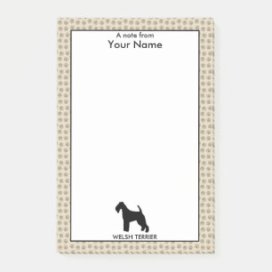 Personalised and Custom Colour Welsh Terrier Post-it Notes