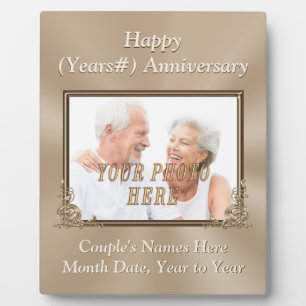 Personalised and Photo Wedding Anniversary Plaques