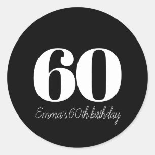 Personalised and sophisticated birthday classic round sticker