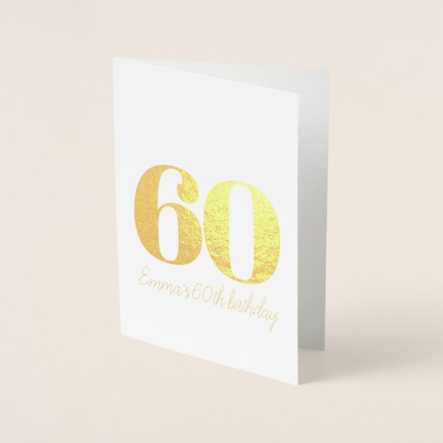 Personalised and sophisticated birthday foil card (Front)