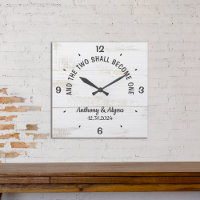 Personalised and the two shall become one Clock
