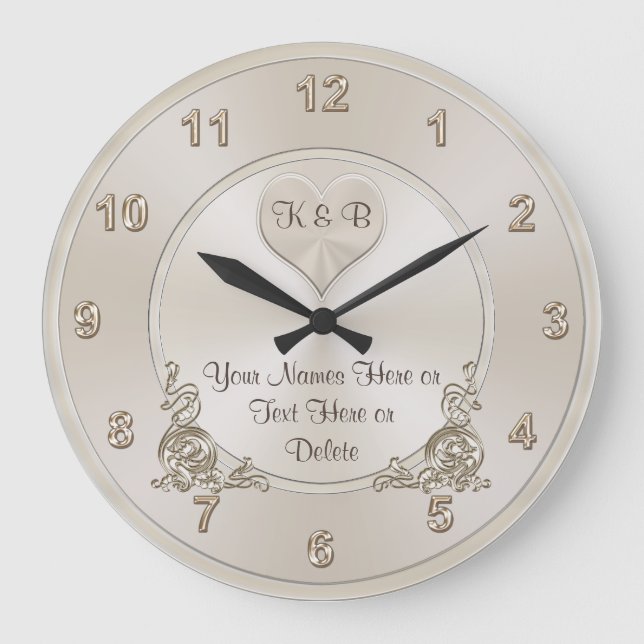 Personalised and Unique Bridal Shower Gifts CLOCK (Front)