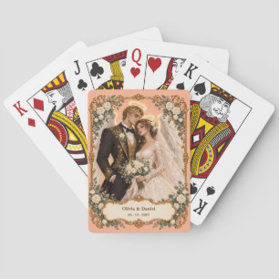 Personalised Angel Bride and Groom Wedding Favour Playing Cards