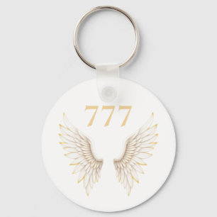 Personalised Angel Number with Elegant Wings Key Ring