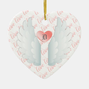 Personalised Angel Wings Ceramic Ornament