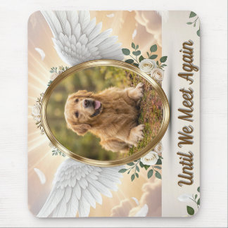 Personalised Angel Wings Pet Memorial Portrait Mouse Pad