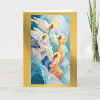 Personalised Angels Christmas Greeting Card