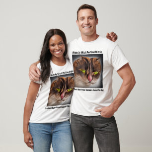 Personalised Angry Cat T-Shirt