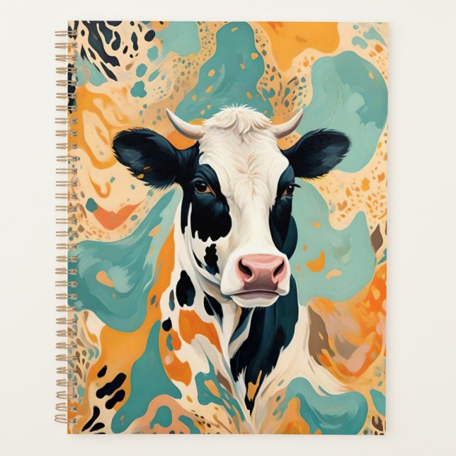 Personalised Animal Cow Print Planner (Front)