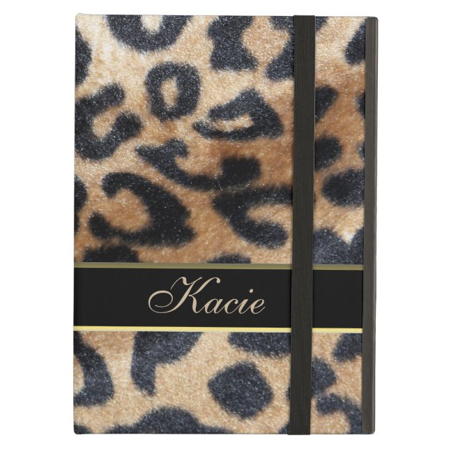 Personalised Animal Leopard Print iPad Air Case (Front Closed)