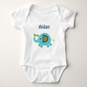 Personalised Animal Parade Elephant  baby Shirt