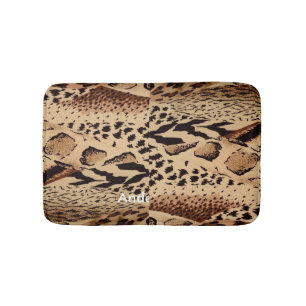 Personalised animal pattern design print texture bath mat