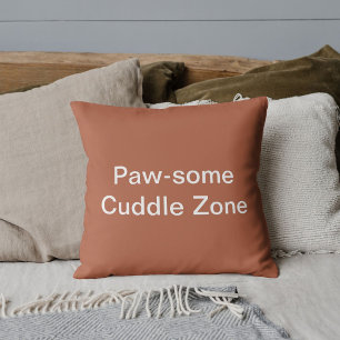 Personalised Animal Pet Cat Funny Quote Cinnamon Cushion