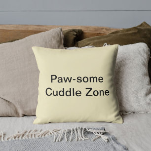 Personalised Animal Pet Cat Funny Quote Cute Cream Cushion