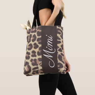 Personalised Animal Print Tote Bag