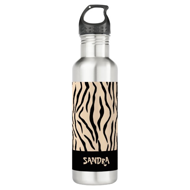 Personalised Animal Print water 710 Ml Water Bottle (Front)