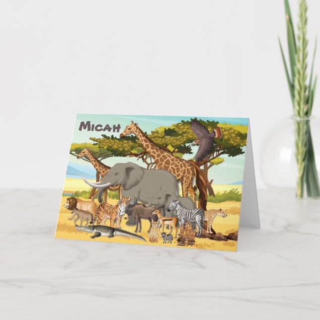 Personalised Animals of Africa Cards (Front)