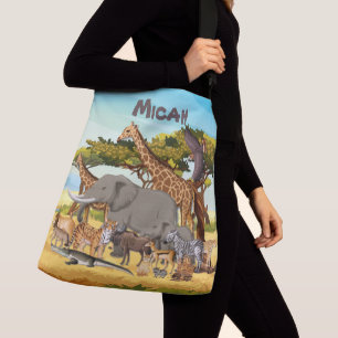 Personalised Animals of Africa Crossbody Bag