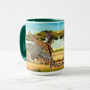 Personalised Animals of Africa Mug