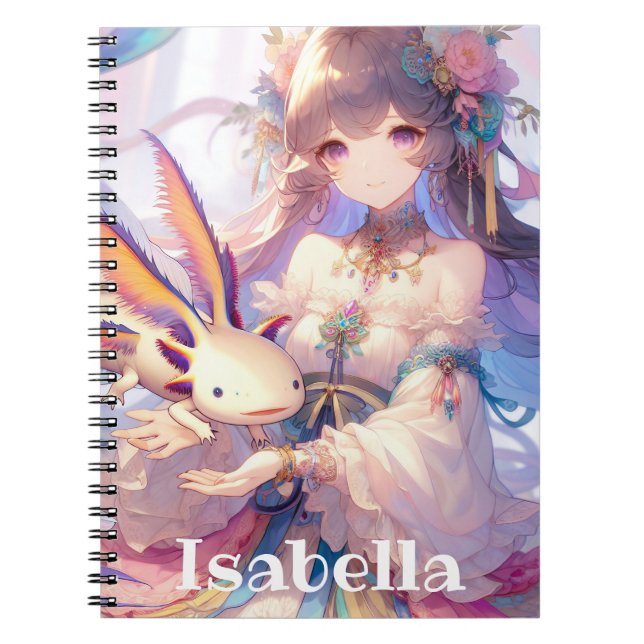 Personalised Anime Girls  Notebook (Front)