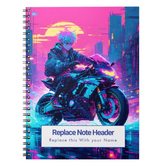 Personalised Anime Themed Notebook (Front)