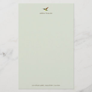 Personalised Anna's Hummingbird Stationery