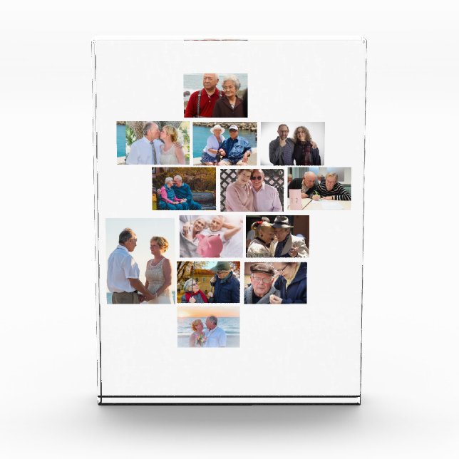 Personalised Anniversary 13 Photo Collage   Block (Front)