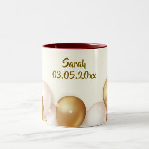 Personalised Anniversary Gifts - Custom birthday Two-Tone Coffee Mug