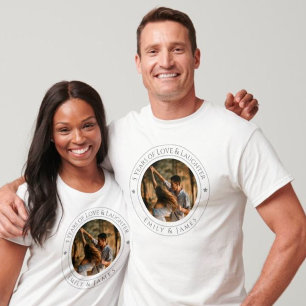 Personalised Anniversary Gifts - Custom Couple T-Shirt