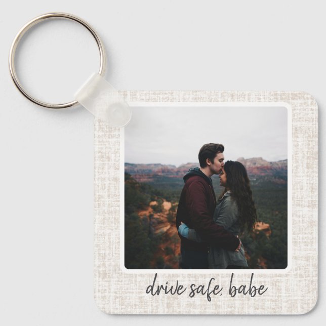 Personalised Anniversary Gifts For Him Key Ring (Front)