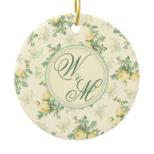 Personalised anniversary ornament monogram
