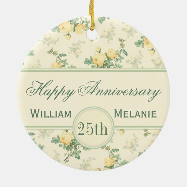 Personalised anniversary ornament monogram (Back)