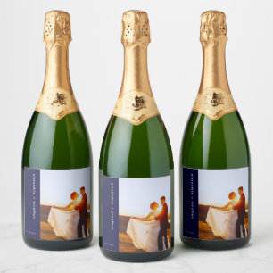 Personalised Anniversary Sparkling Wine Label Phot