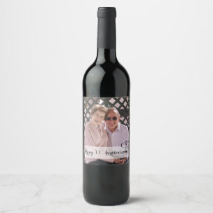 Personalised Anniversary Wine Bottle Labels