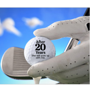 Personalised Anniversary Years Black Colour Font Golf Balls