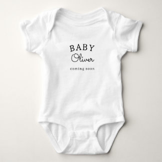 Personalised Announcement Baby Name Coming Soon Bodysuit