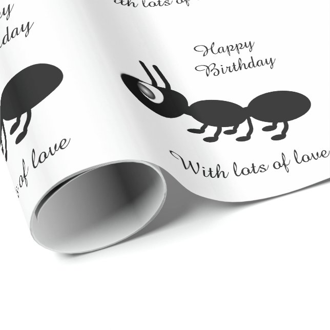 Personalised Ant Design Wrapping Paper (Roll Corner)