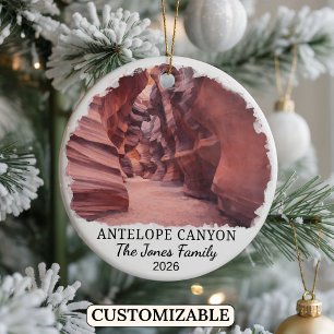 Personalised Antelope Canyon Ornament, Arizona Ceramic Ornament