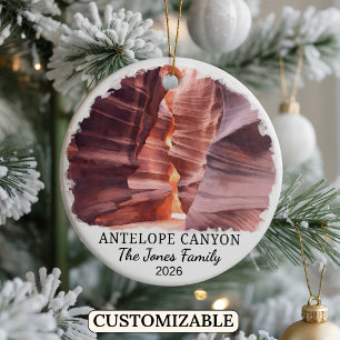 Personalised Antelope Canyon Ornament, Arizona Ceramic Ornament