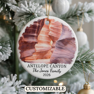 Personalised Antelope Canyon Ornament, Arizona Ceramic Ornament