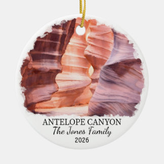 Personalised Antelope Canyon Ornament, Arizona Ceramic Ornament