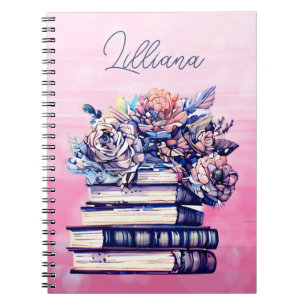 Personalised Antique Books and Flowers