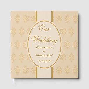 Personalised Antique Lace Wedding Guestbook 