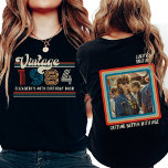 Personalised Any Age Vintage Custom Photo Birthday T-Shirt<br><div class="desc">Introducing our Personalised Any Age Vintage Custom Photo Birthday T-Shirt, where classic nostalgia meets personalised style! Step back in time with this vintage-inspired tee, perfect for any milestone birthday celebration. Whether it's a 70th, 80th, or 90th birthday bash, or a milestone like 21st, 30th, 40th, 50th, or 60th, our shirt...</div>