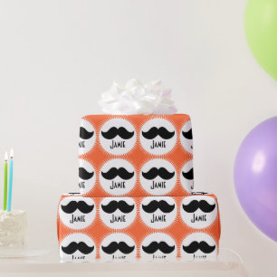 Personalised Any Colour Moustache Wrapping Paper